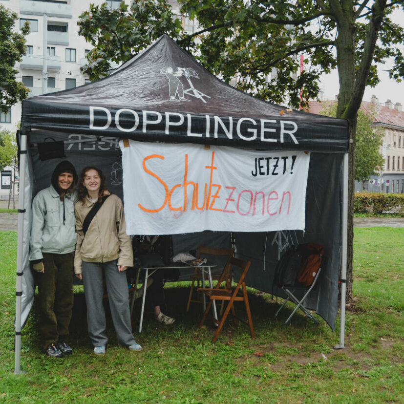 Protest gegen Abtreibungsgegner:innen in Wien