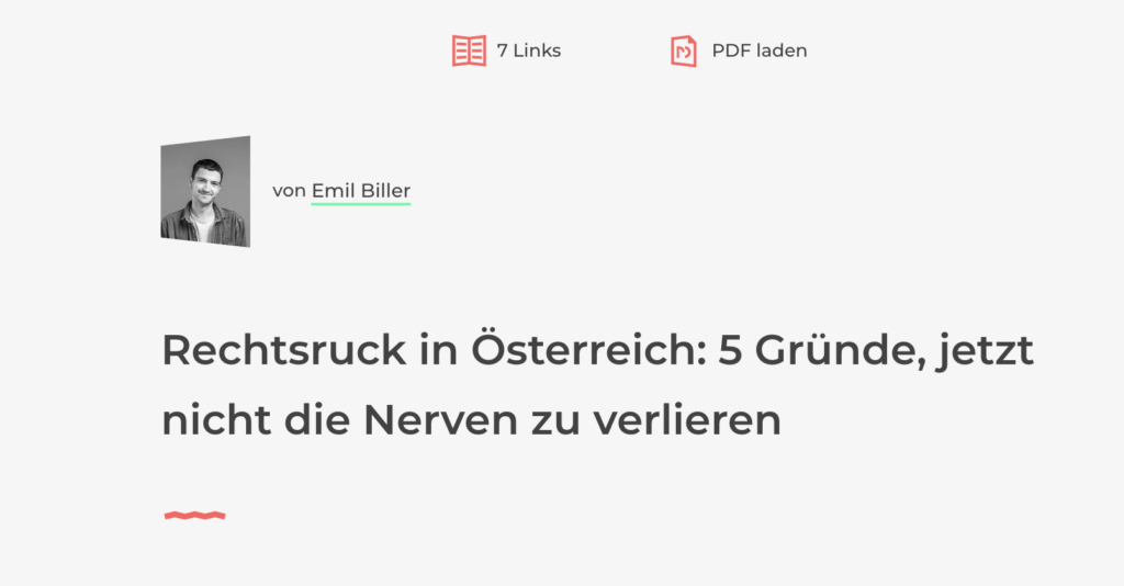 Screenshot: Rechtsruck in Österreich, Perspective Daily